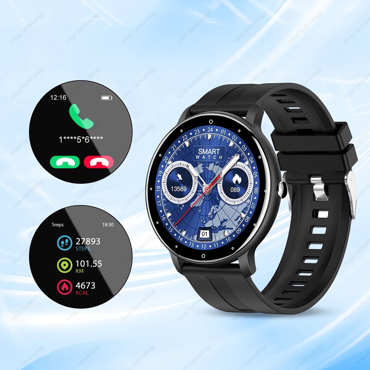 Smartwatch Watches That Connect To Iphone - ニューディパーチャー2025スマートウォッチ | フルスクリーンタッチ、AndroidとiPhone対応のワイヤレス接続、ワイヤレス通話