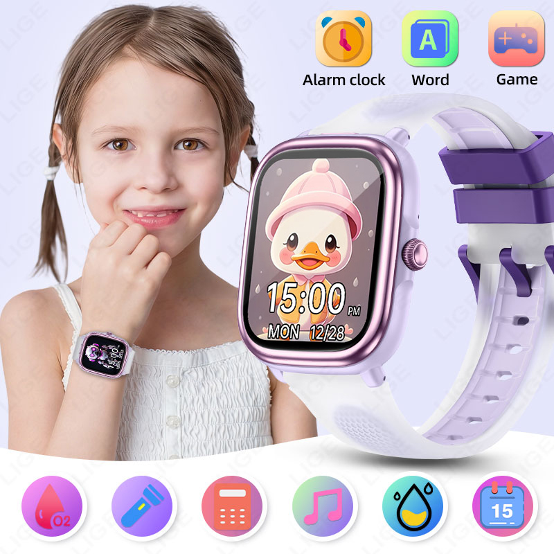 French Connection Watches Smartwatch App - LIGE キッズスマートウォッチ 1.83 インチ心拍数睡眠モニタースポーツスマートウォッチ音楽ゲーム目覚まし時計子供用腕時計男の子女の子ギフト