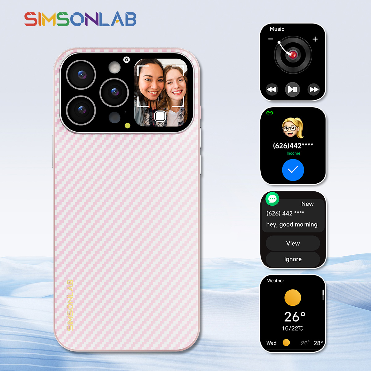 Smartwatch Watches That Connect To Iphone - iPhone用新型スマホケース Bluetooth接続 タッチスクリーン リモートカメラ撮影 音楽コントロール ビデオ壁紙