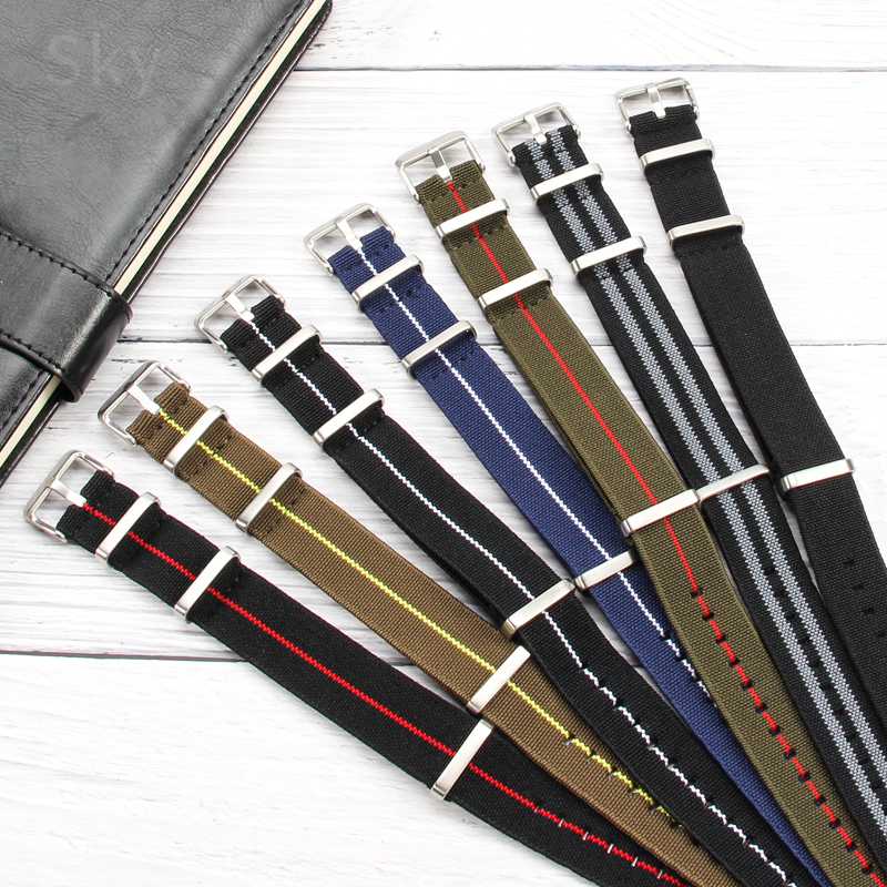 Nato Strap Nylon - 60 年代フランス軍時計ストラップナイロン時計バンドロレックスセイコーチューダーロレックスブラックグリーンウォーターゴーストオメガ織時計バンド