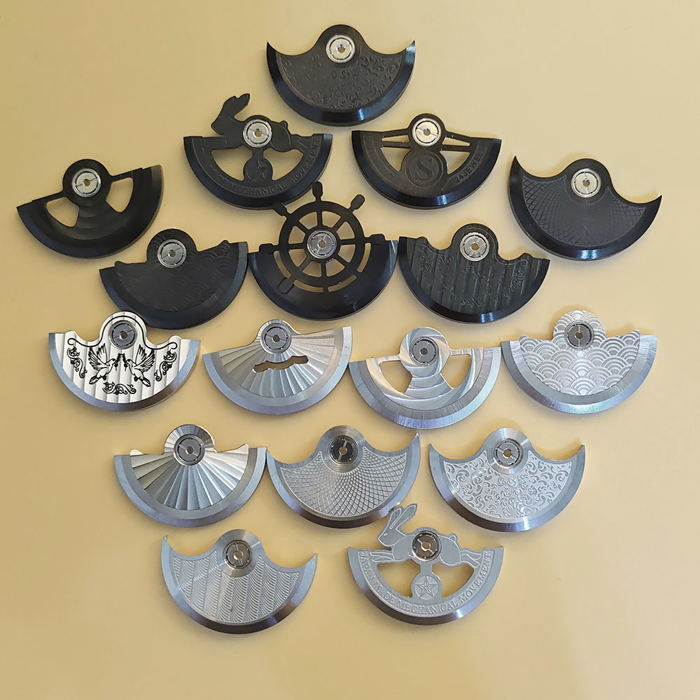Watch Movement Rotor - カスタマイズされたNH35自動巻きローター部品ハンマーローター、NH34、NH35、NH36、NH38、4R35、7S26時計ムーブメントローターに適合