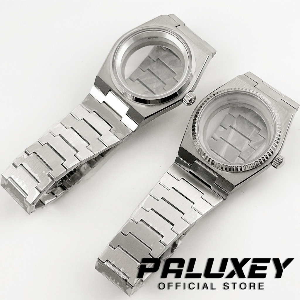 Watch Movement Rotor - PRX NH35 40 ミリメートルシルバーリングサファイアクリスタルフルーテッドベゼル時計ケース部品 PRX スーパープレーヤー