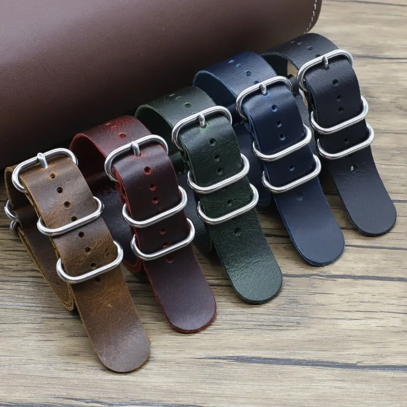 Nato Strap Nylon - ヴィンテージ本革時計バンド 18 ミリメートル 20 ミリメートル 22