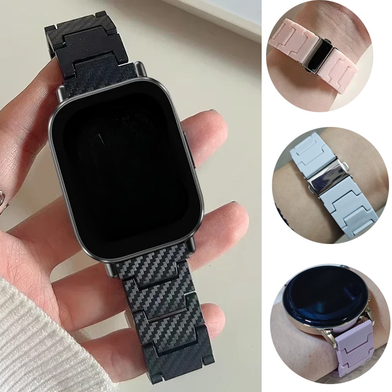 Smartwatch Samsung Watches For Women - 20 ミリメートル 22 ミリメートルカーボンファイバーバンド Xiaomi Redmi