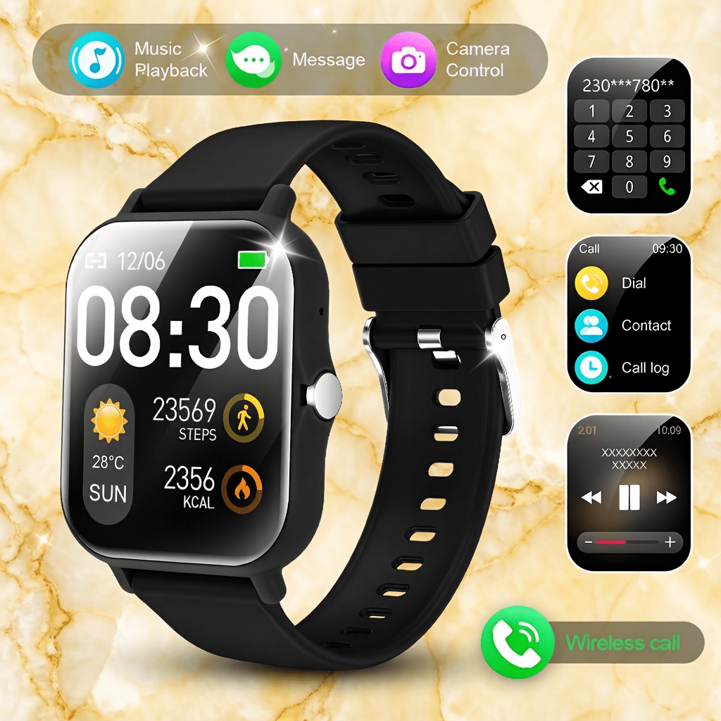 Smartwatch Stylish Watches For Women - 2026年新型スマートウォッチ、スタイリッシュでスポーティーなデザイン、男性＆女性向け、USB充電、通話/応答機能、ハロウィン＆クリスマスの楽しいギフト