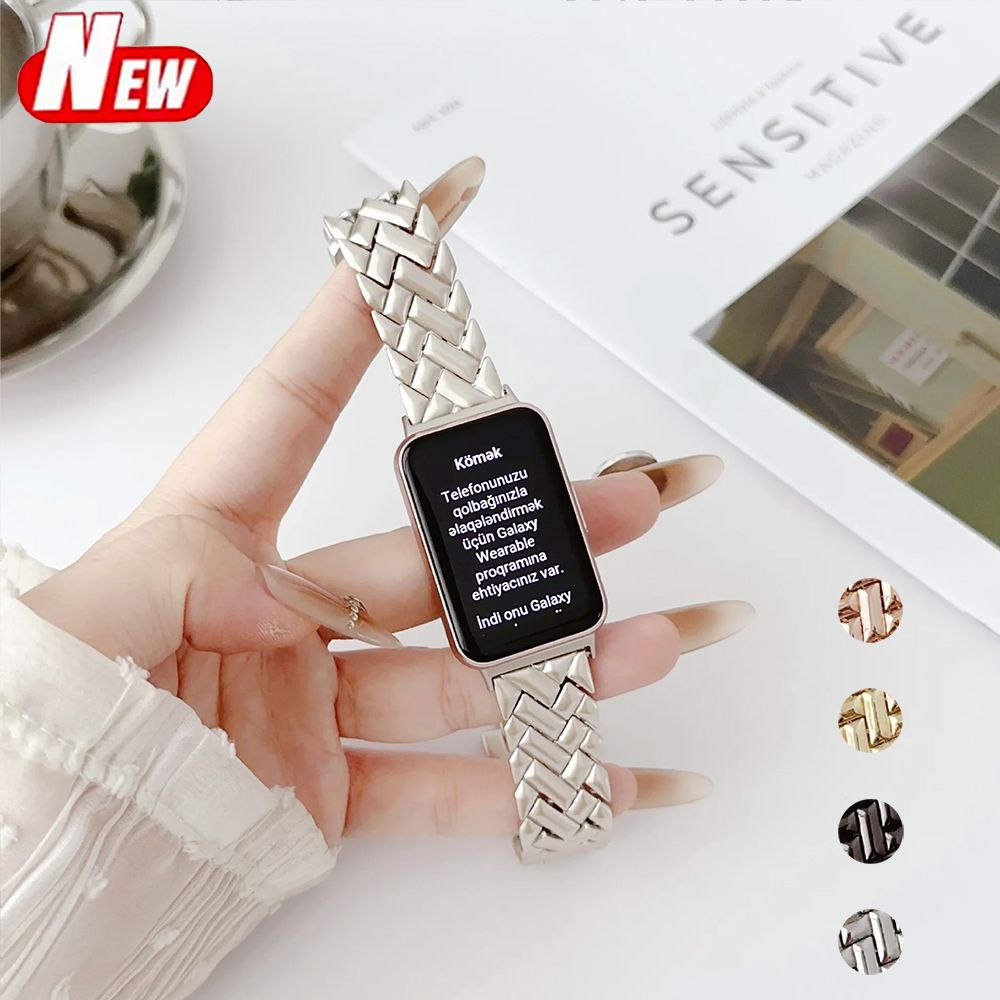 Smartwatch Samsung Watches For Women - 新しいリストバンドメタルストラップサムスンギャラクシーフィット 3 バンド女性男性スマートウォッチブレスレット交換亜鉛合金ドレッシー時計バンド