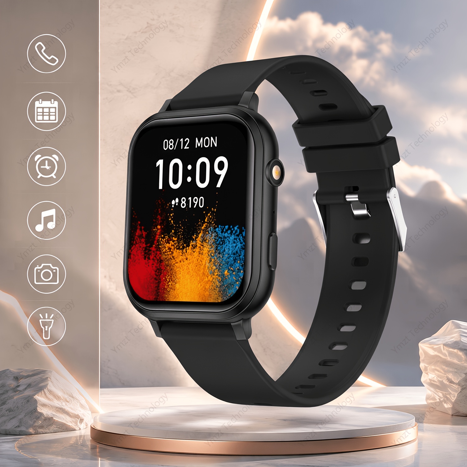 Smartwatch Watches That Connect To Iphone - 2026：フルスクリーンタッチスマートスポーツウォッチ（懐中電灯付き） AndroidとiPhoneの両方に対応するワイヤレス接続