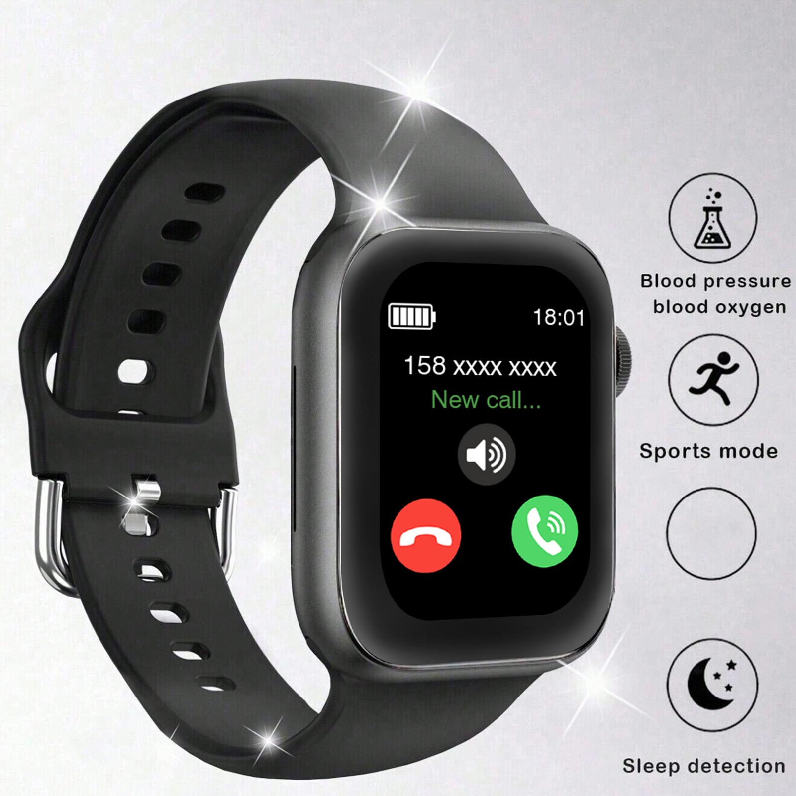 Smartwatch Iphone Watches For Women - スマートウォッチ、ワイヤレス通話/ダイヤル、マルチスポーツモード、複数のアプリ通知、男性と女性に適しています、iPhone/Anと互換性があります
