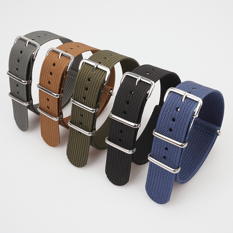 Nato Strap Nylon - リブナイロンストラップセイコー軍事弾道生地交換プレミアム品質ナイロン時計バンド 18 20 ミリメートル 22 ミリメートルバンドアクセサリー