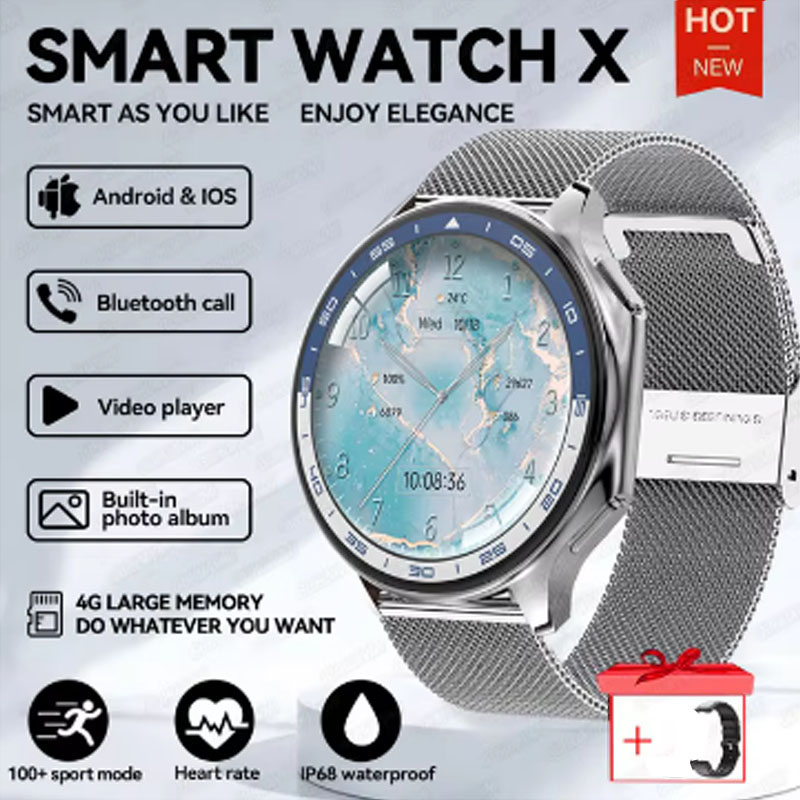 Smartwatch Iphone Watches For Women - 1.43インチ大画面 男女兼用 2025年 ヘルスケアリストウォッチ スマートウォッチ iPhone