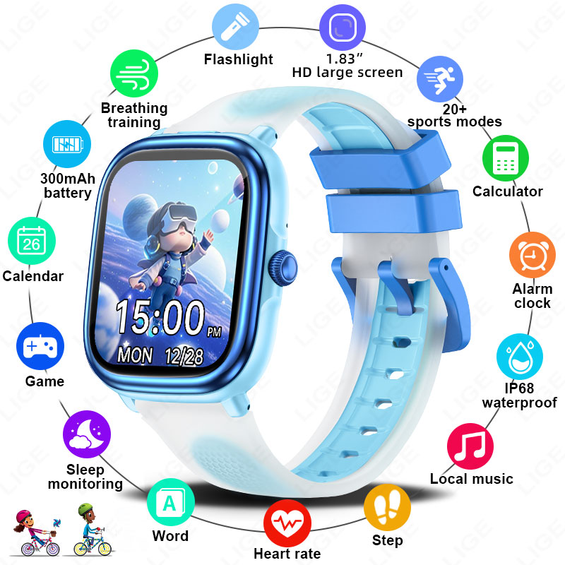 French Connection Watches Smartwatch App - LIGE キッズガールズボーイズプレゼントスマートウォッチフィットネストラッカー Bluetooth 通話スマートウォッチ男性女性歩数計防水子供用腕時計