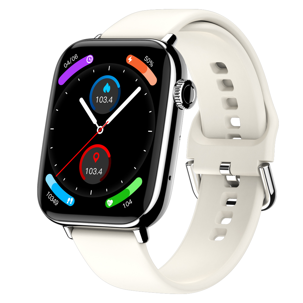 Smartwatch Iphone Watches For Women - 男性と女性のためのコネクテッドウォッチ,身体活動モニター,Android, iPhone,大型HDディスプレイ,100以上のスポーツモード,1.91インチ
