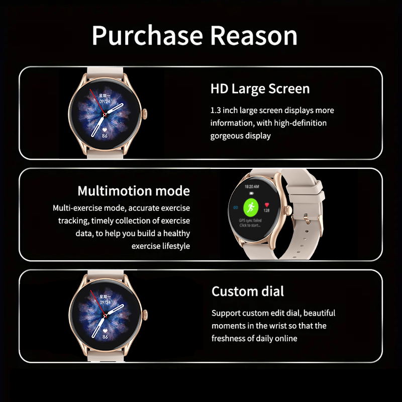 Aweile-スマートウォッチ,Bluetooth,ワイヤレ - Smartwatch Iphone Watches For Women のレビューと価格