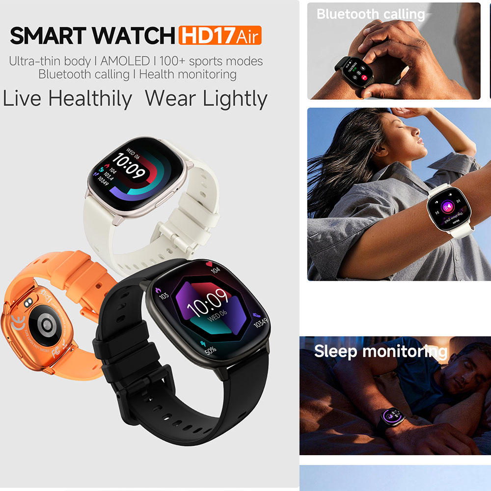 新型超薄型ファッションスマートウォッチ 1.73インチ AM - Smartwatch Stylish Watches For Women のレビューと価格