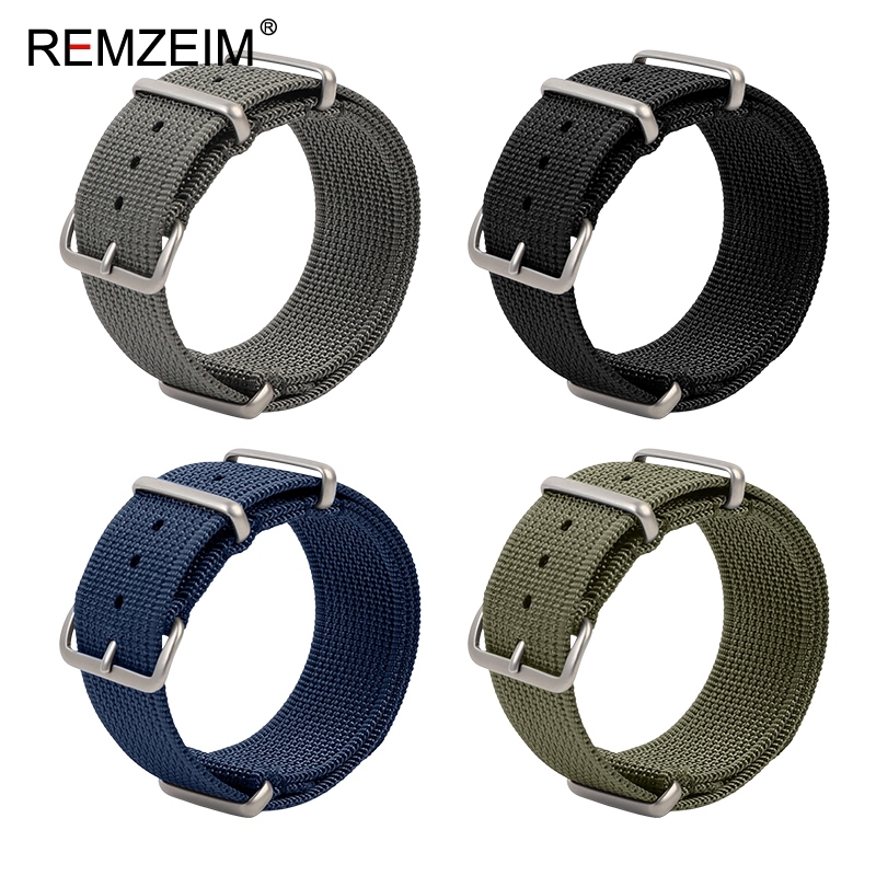 新しいリブナイロン時計ストラップ 18 ミリメートル 20  - Nato Strap Nylon のレビューと価格