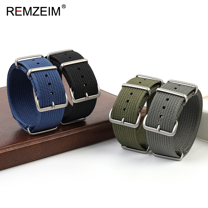 新しいリブナイロン時計ストラップ 18 ミリメートル 20  - Nato Strap Nylon のレビューと価格