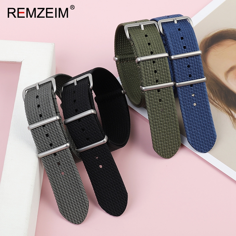新しいリブナイロン時計ストラップ 18 ミリメートル 20  - Nato Strap Nylon のレビューと価格