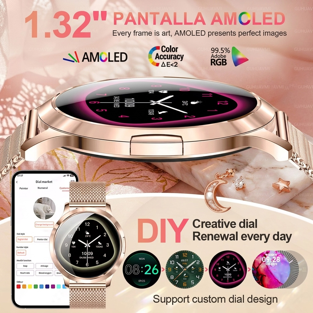 2026新しいスタイリッシュな女性用NFCスマートウォッチH - Smartwatch Stylish Watches For Women のレビューと価格
