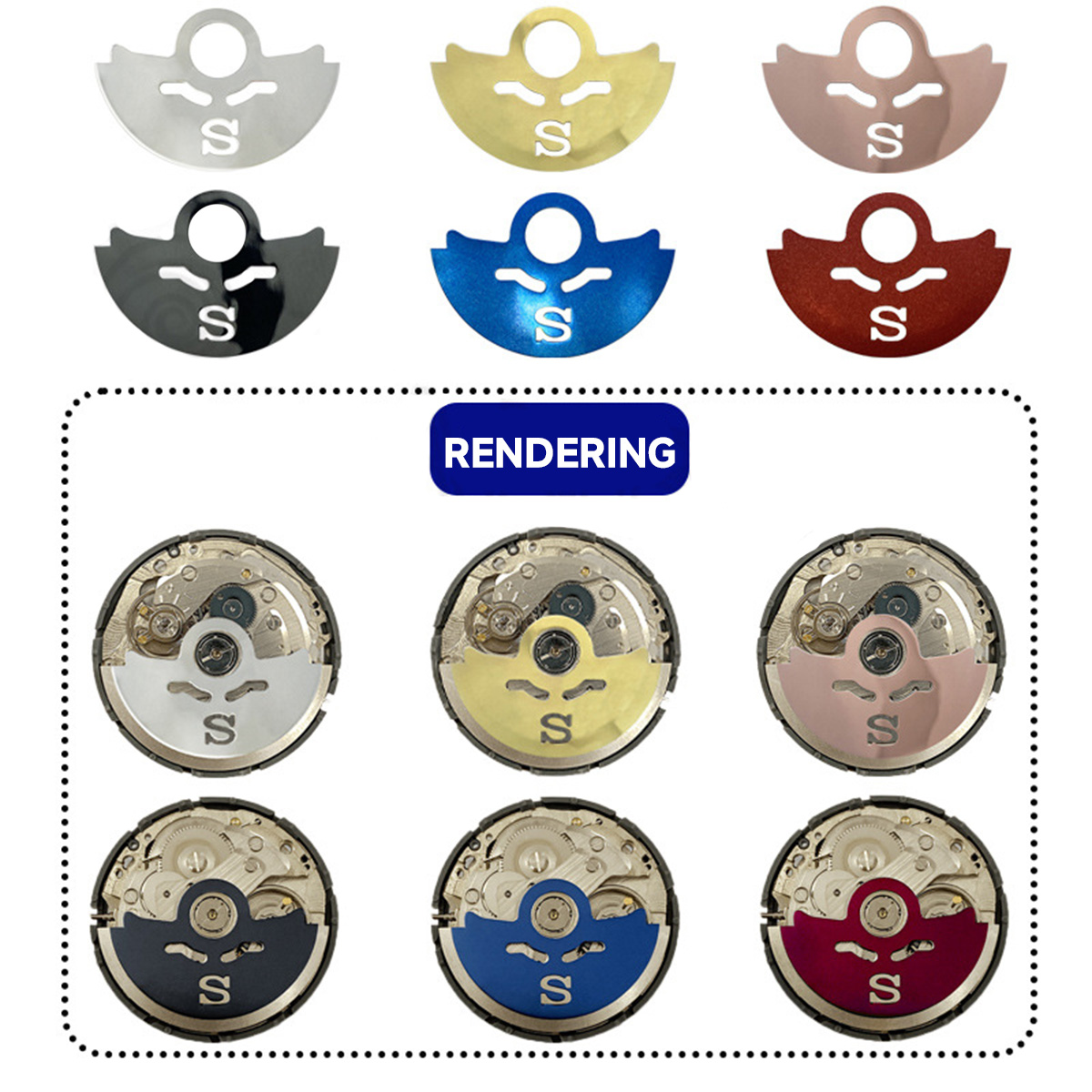 ムーブメント振動ローター自動ハンマーローター金属パッチステッ - Watch Movement Rotor のレビューと価格