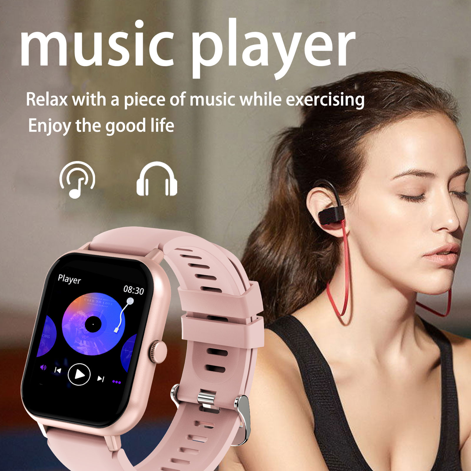 男性と女性のためのマルチスポーツモード接続時計,ワイヤレス通 - Smartwatch Iphone Watches For Women のレビューと価格