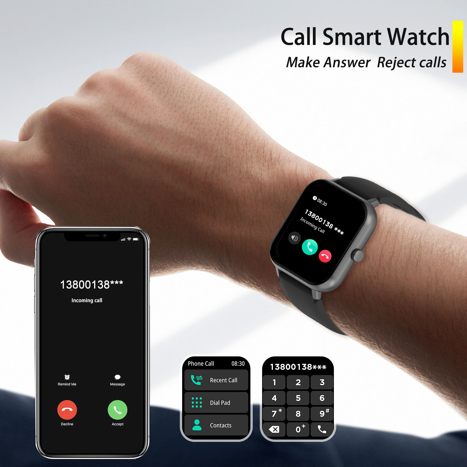 男性と女性のためのマルチスポーツモード接続時計,ワイヤレス通 - Smartwatch Iphone Watches For Women のレビューと価格