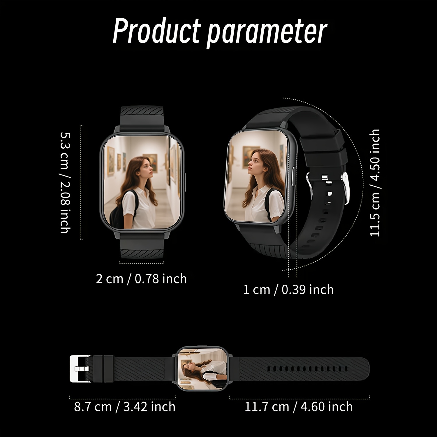 スポーツスマートウォッチ、1.83インチフルタッチスクリーン - Smartwatch Iphone Watches For Women のレビューと価格