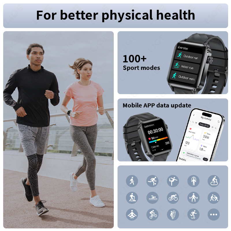 LIGE 新しい Bluetooth 通話スマートウォッチ女 - Smartwatch Iphone Watches For Women のレビューと価格