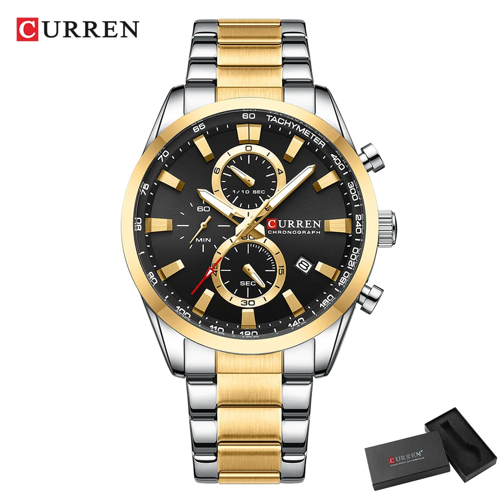 カレンカジュアルクォーツクロノスポーツ腕時計ブランド男性用ス - Analog Quartz Watch のレビューと価格