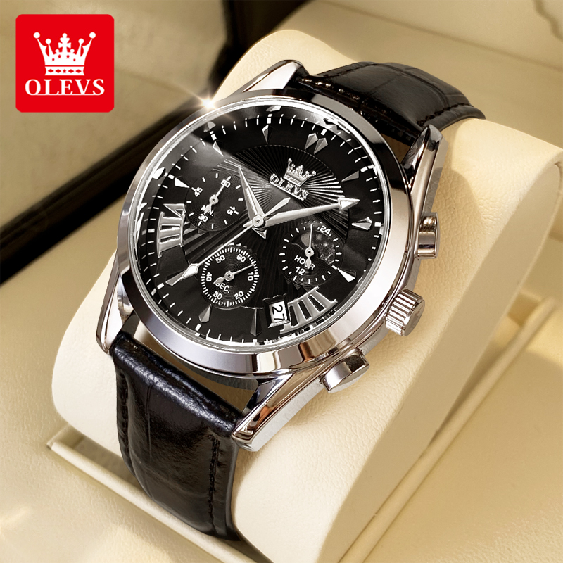 OLEVS カジュアルファッションメンズ腕時計ムーンフェイズ - Analog Quartz Watch のレビューと価格