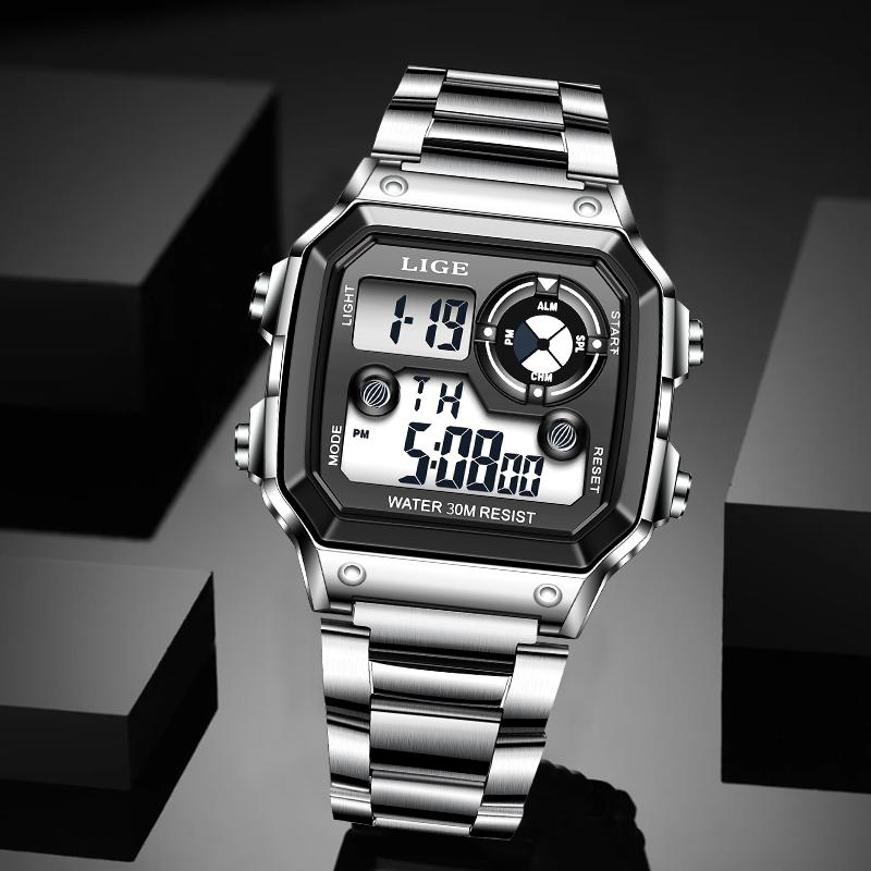 LIGE ファッションカジュアル電子マンウォッチスポーツ防水 - Analog Quartz Watch のレビューと価格
