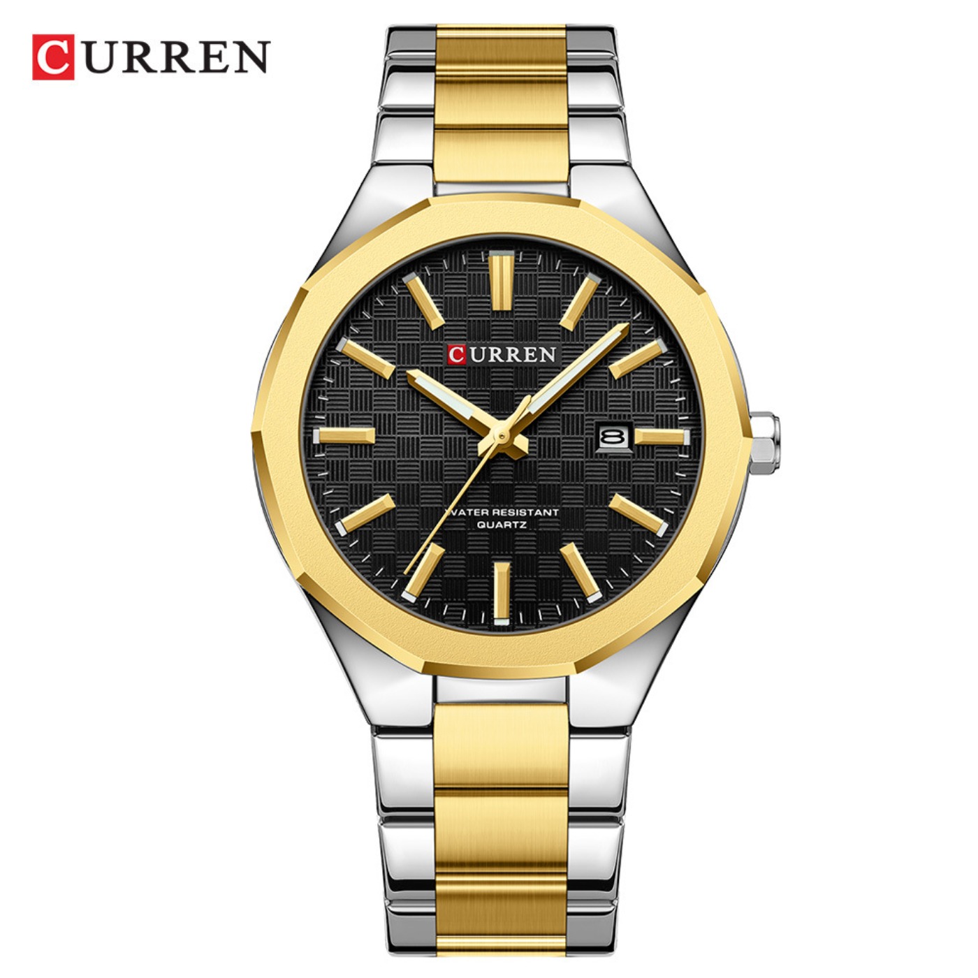 CURREN メンズ シンプルなブラックダイヤル腕時計 ファ - Analog Quartz Watch のレビューと価格