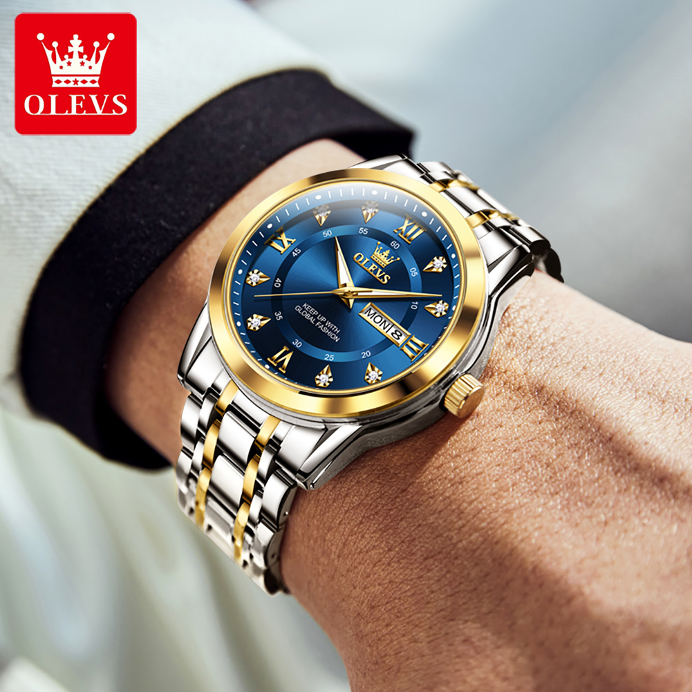 OLEVS ブランドファッションメンズ腕時計ステンレス鋼防水 - Analog Quartz Watch のレビューと価格