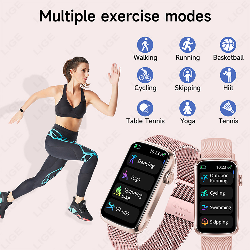 LIGE 1.47インチスマートウォッチ 男女兼用 スマート - Watches Ladies Smartwatch のレビューと価格