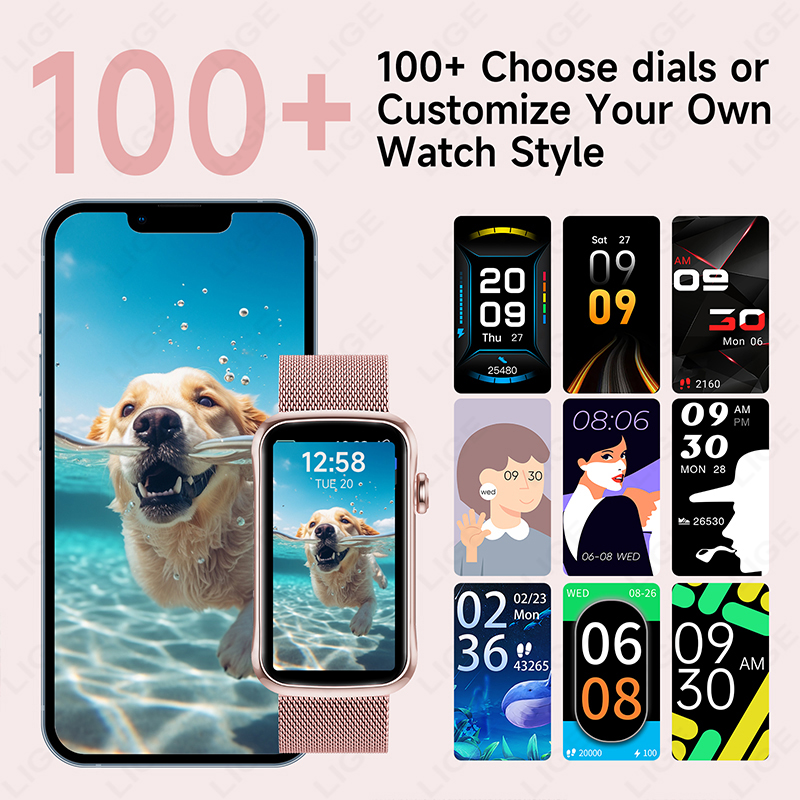 LIGE 1.47インチスマートウォッチ 男女兼用 スマート - Watches Ladies Smartwatch のレビューと価格