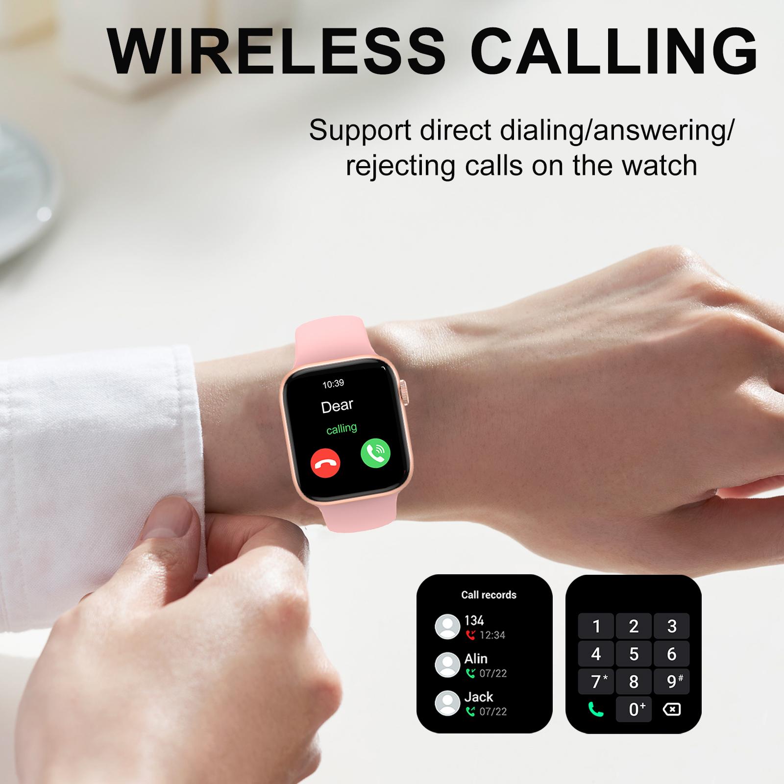 スマートウォッチ、ワイヤレス通話/ダイヤル、マルチスポーツモ - Smartwatch Iphone Watches For Women のレビューと価格