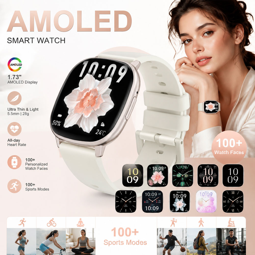 HD17 AIR AMOLEDファッションスマートウォッチ  - Smartwatch Stylish Watches For Women のレビューと価格