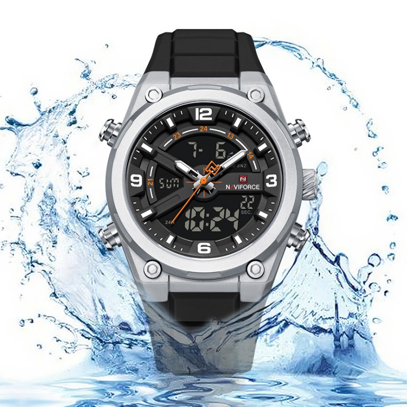 NAVIFORCE メンズ腕時計 デュアルディスプレイ 曜日 - Analog Quartz Watch のレビューと価格