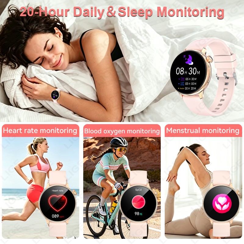LIGE スタイリッシュなラウンド型スマートウォッチ 女性用 - Smartwatch Stylish Watches For Women のレビューと価格