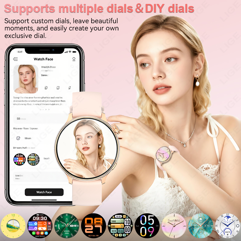 LIGE スタイリッシュなラウンド型スマートウォッチ 女性用 - Smartwatch Stylish Watches For Women のレビューと価格