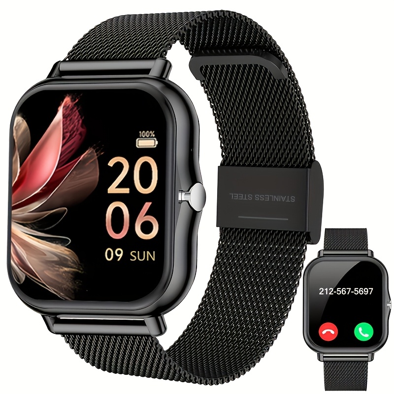 男性と女性向けのフルタッチスクリーンスマートウォッチ、通話の - Smartwatch Stylish Watches For Women のレビューと価格